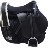 Genuine imported Synthetic show horse saddle set with pad and girth with rust proof fitting 