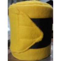 Genuine imported quality Fleece horse Bandages yellow , 2 to 2.5 m long