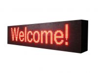semi-outdoor P10 red colour 32x128 LED message scrolling sign