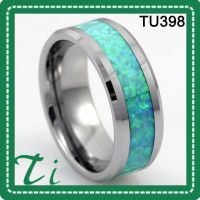 TU398 Light Sea Green Tungsten Carbide Ring,2013 Fashion Trend,AOHUA CHINA
