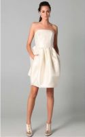 Knee-length Sweetheart Strapless bridesmaid Dress