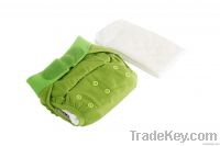 Hybrid cloth diaper made from bamboo fabric