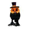 decorative owls with hat for scary halloween