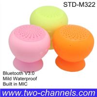 Cute Mini Silicone Sucker Bluetooth Speaker with Absorption Function and Microphone