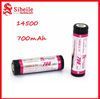 lithium ion 14500 700mAh rechargeable lithium battery 14550 battery sibeile