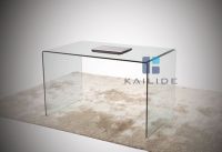 F-010 Clear Tempered Bent Glass Table