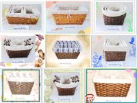 Eco-friendly Handicraft Cheap Wood Chip Picnic Baket With Liner