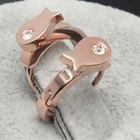 Fashion simple design 316 stainless steel rose gold plated earrings