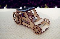 Solar DIY wood toy solar car assembly model novel gift