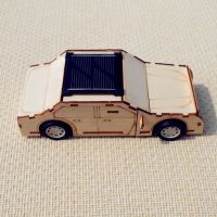 Solar DIY wood toy solar car assembly model novel gift