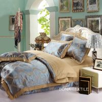 Wholesale Luxury Satin/Cotton Jacquard 4pcs Bedding Set