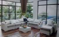 High quality rattan wicker home living room furniture sofa set garden furniture
