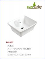 traditional ceramic bathroom basin DN057