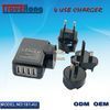 5v 2.1a usb wall charger with EU/AUS/UK/US plugs