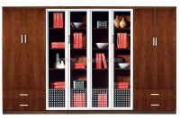 Traditional walnut MDF Veneer 4 door office filing cabinet file cabinet
