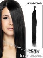 100% human I tip hair extension silky straight