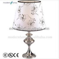 Noble desk lamp with a lacy shade 