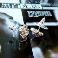 0284 Sunflower zircon earrings