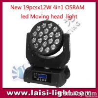 Hot sale!!1 19 x 10w 4in1 moving head light led professional stage light