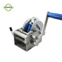 Hand Winch 2000lb 3 Gear Ratchet Webbing Length 7.5m Boat Winch Flexible Handle