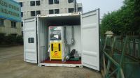 Manual operation container petrol station