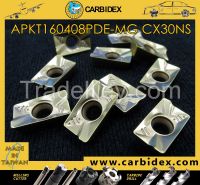 CARBIDEX Tools - APKT160408PDER-MG CX30NS Indexable Carbide Milling Turning Inserts