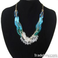 Crystal handmade knitting Short Necklace Choker Necklace