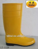 yellow shiny pvc gum boots
