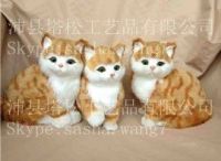 Lovely cat sculpture Various types of furry animal toys Artificial crafts Handicrafted gifts