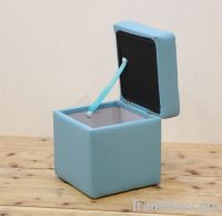 multifunctional modern two seat square stool with storage