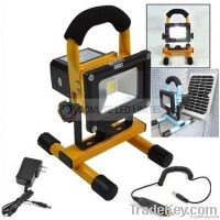 10w solar rechargeable LED flood light