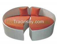 Outdoor Rattan Sofa Bed Furniture With Cushions