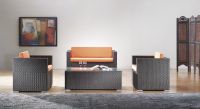 Outdoor brown rattan sofa set furniture supplier