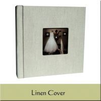 Linen cover flush mount wedding photo album  for professional photographers