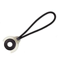 0410053 XCO molded rubber eyelet zipper puller-frost/black