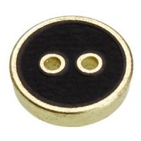 0330062-2H PLATED AND RUBBER ZINC ALLOY BUTTON