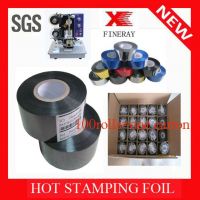 Black Fineray brand FC3 and SCF-900 Hot date coding foil / Coding hot foil / Date printing foil for batch numer and expiry date coding