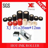 Fineray brand XJ and XF 36mm*12mm black color Solid dry ink roll/ Solid dry ink roller/ Printing ink roll /Printing ink roller /Hot ink wheel /Hot printing ink roller for coding date in printing&packaging in dustries