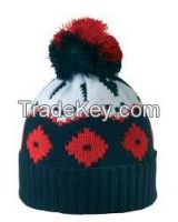 Plain black winter beanie cap/beanie hat