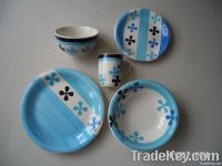 20 PCS Dinner Set with Hand Printed