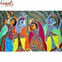 Radha Krishna Madhubani Painting