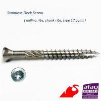 decking screws with shank ribs & type 17 point