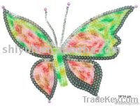 hot fix line sequin butterfly motif
