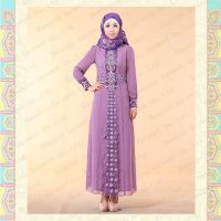 MF18087 embroideried design muslim formal dress for lady