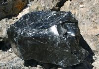 obsidian rough stone