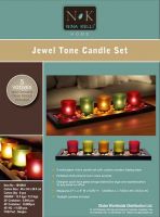 Jewel Tone Candle Set