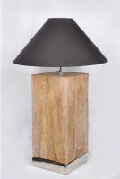 Stainless Steel Rotten Teak Desk/Table Lamp