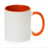 designer orange inner color 11oz coating DIY coffee cups