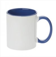 high quality blue color coating ceramic mugs