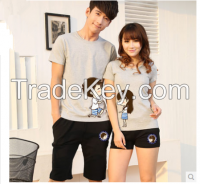 Factory price hot sale fashionable korean style couple t shirt